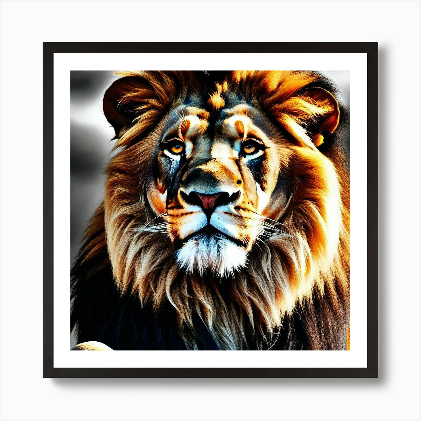 Lion art 23 Art Print Framed Wall Art Poster Canvas Print Picture