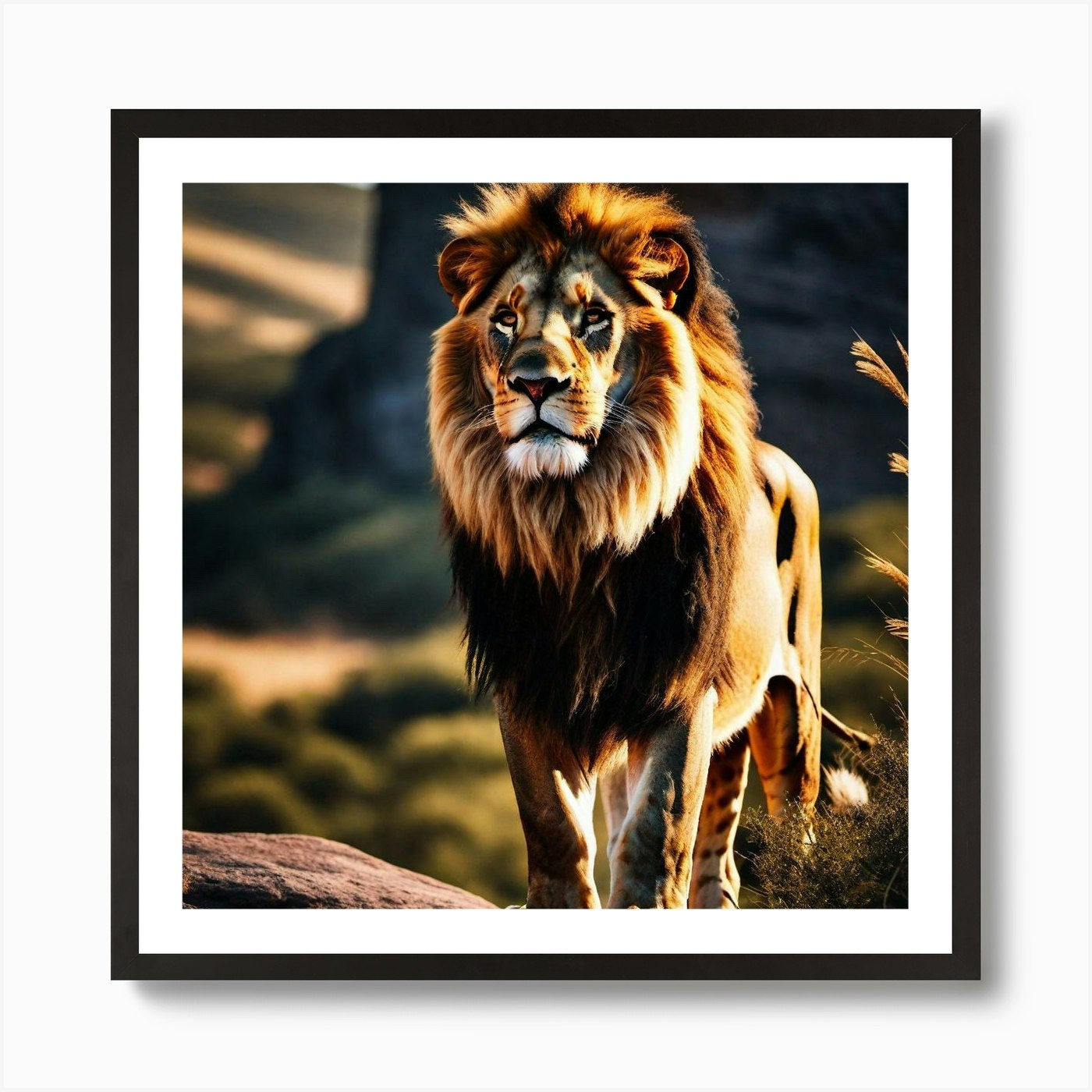 Lion art 21 Art Print Framed Wall Art Poster Canvas Print Picture