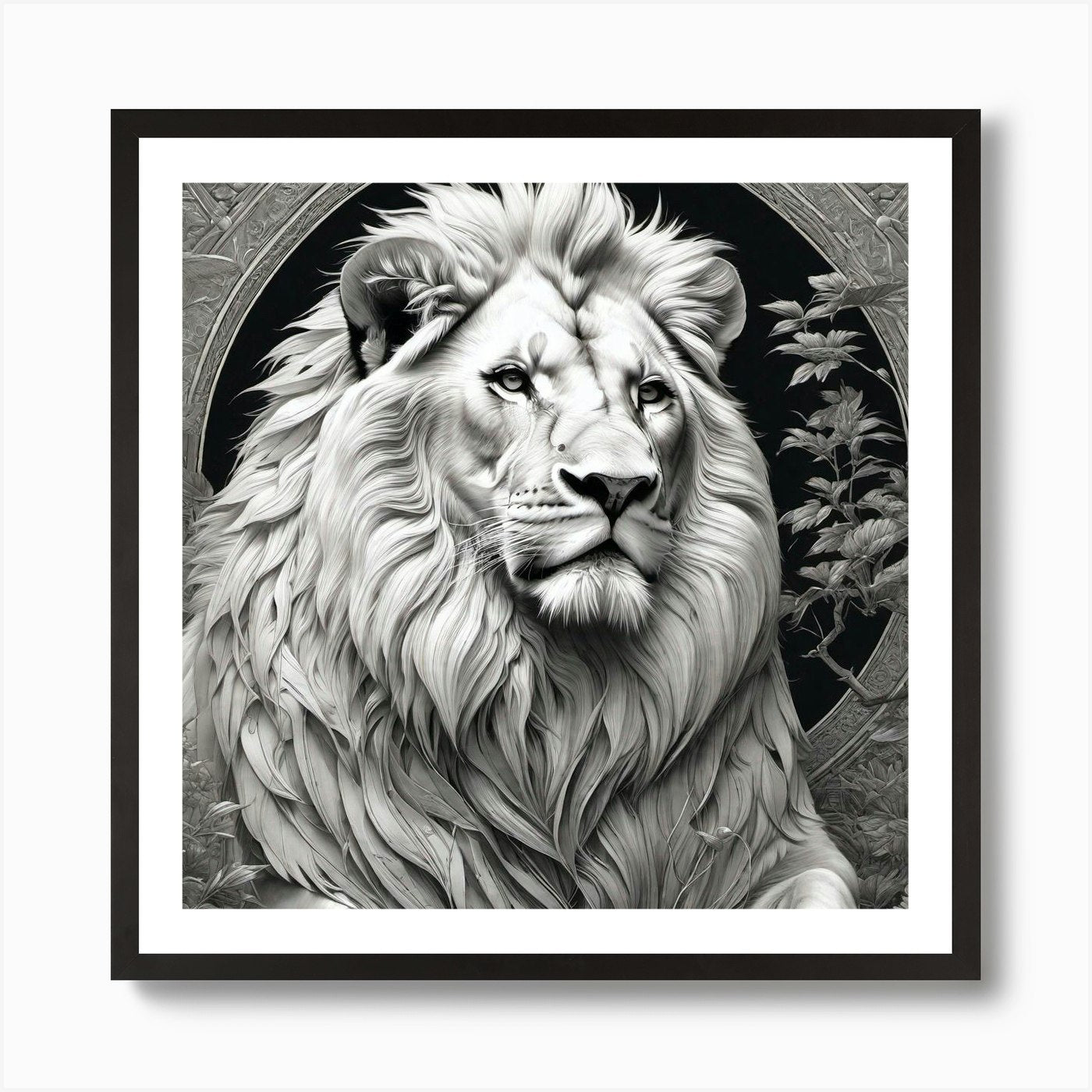 Lion Of The Forest Art Print Framed Wall Art Poster Canvas Print Picture
