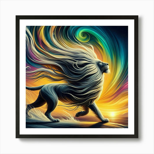 Lion Painting 5 Art Print Framed Wall Art Poster Canvas Print Picture