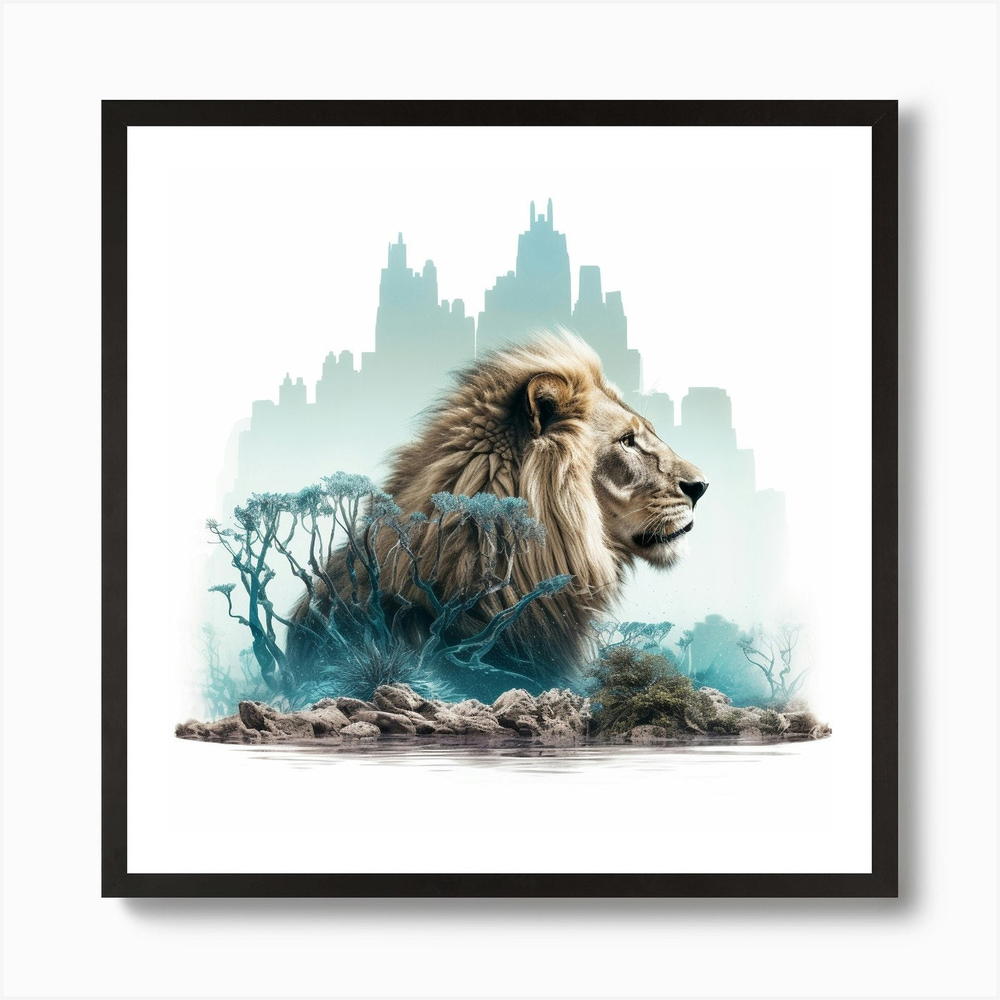 Lion King Art Print Framed Wall Art Poster Canvas Print Picture