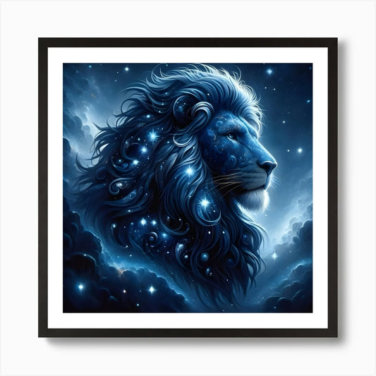 Lion Of The Night Art Print Framed Wall Art Poster Canvas Print Picture