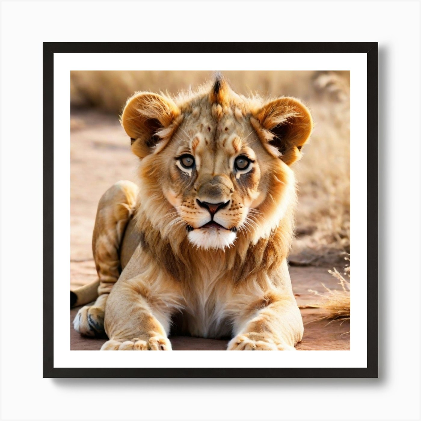 little lion Art Print Framed Wall Art Poster Canvas Print Picture