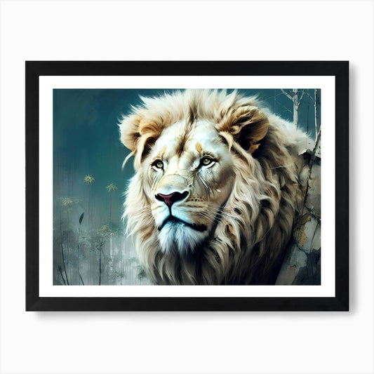 Lion In The Forest 55 Art Print Framed Wall Art Poster Canvas Print Picture