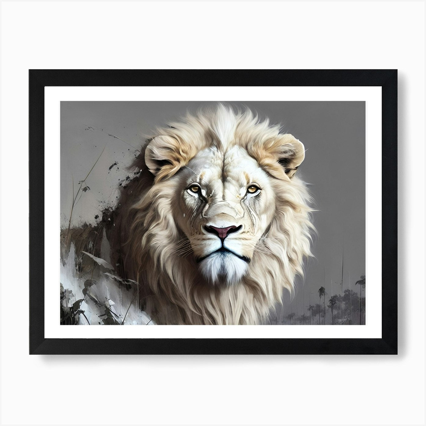 Lion art 53 Art Print Framed Wall Art Poster Canvas Print Picture