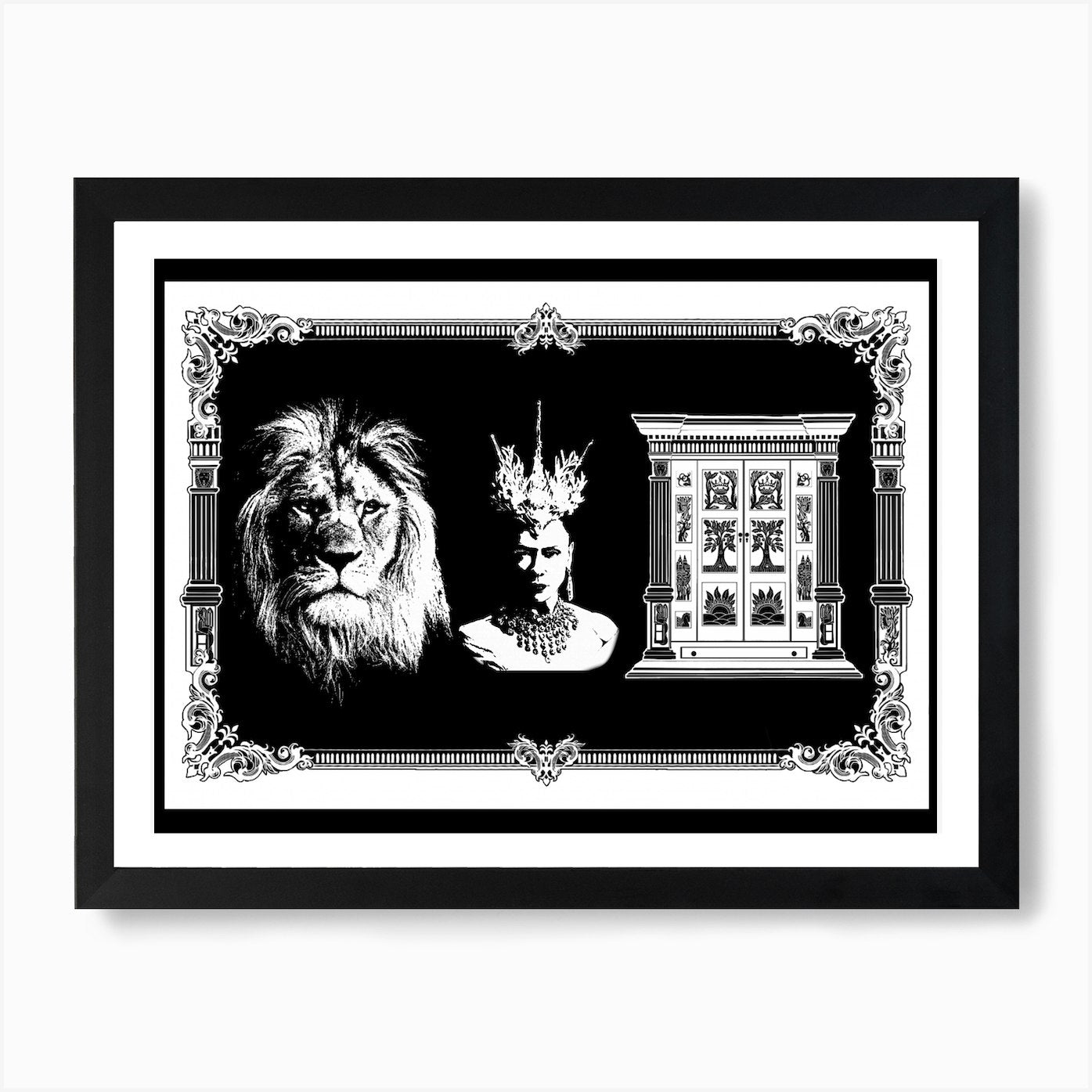 The Lion, the Witch and the Wardrob Framed Wall Art Poster Canvas Print Picture