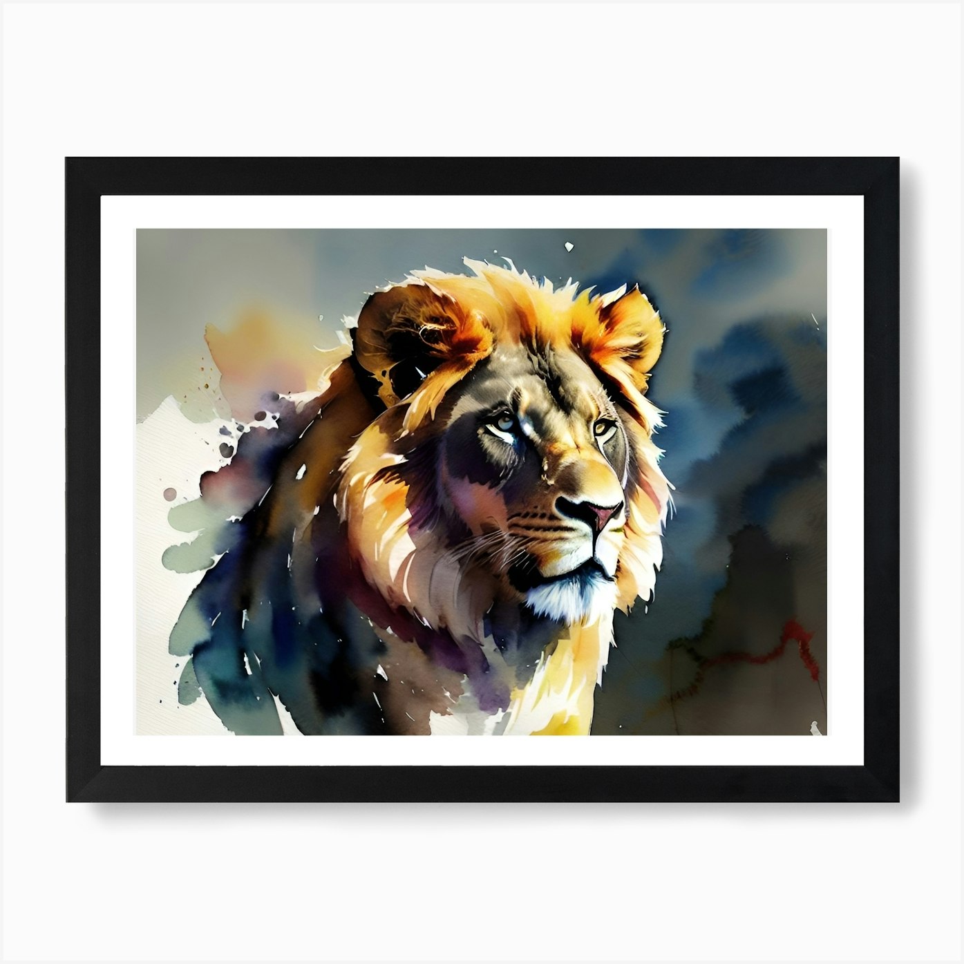 Lion Painting 21 Art Print Framed Wall Art Poster Canvas Print Picture