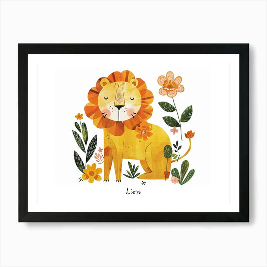Little Floral Lion 2 Poster Art Pri Framed Wall Art Poster Canvas Print Picture