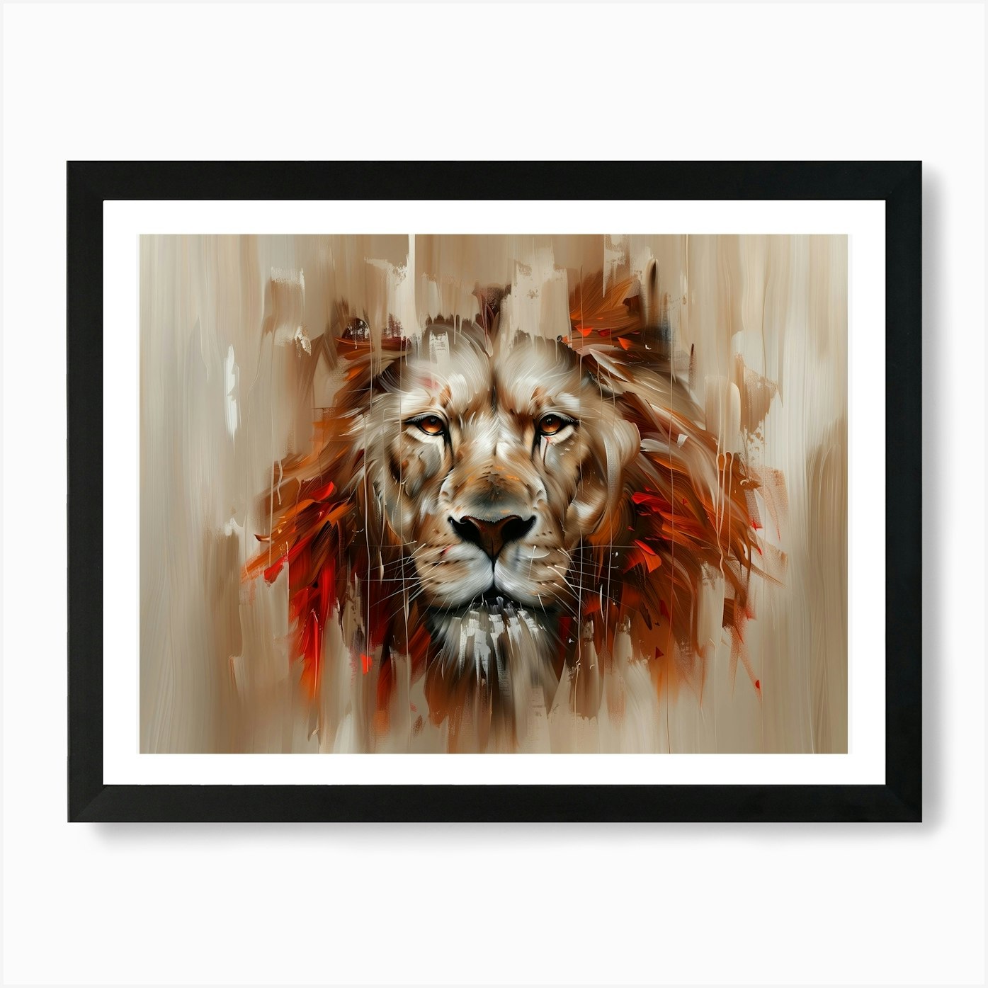 Lion Painting Art Print Framed Wall Art Poster Canvas Print Picture