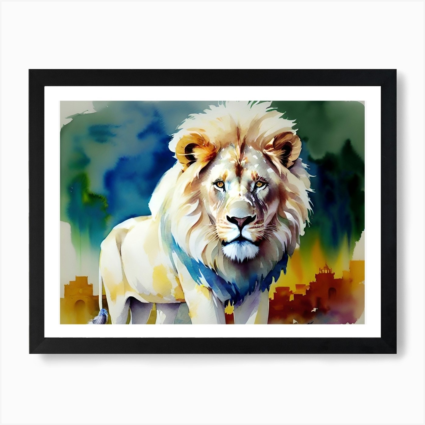 Lion Painting 108 Art Print Framed Wall Art Poster Canvas Print Picture