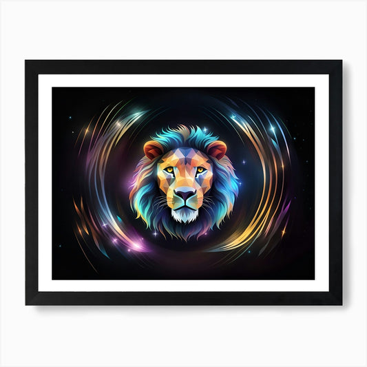 Abstract Lion 1 Art Print Framed Wall Art Poster Canvas Print Picture