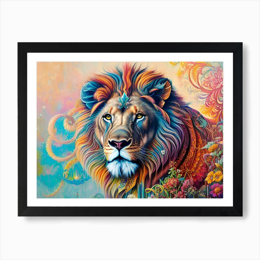 Lion Painting 61 Art Print Framed Wall Art Poster Canvas Print Picture