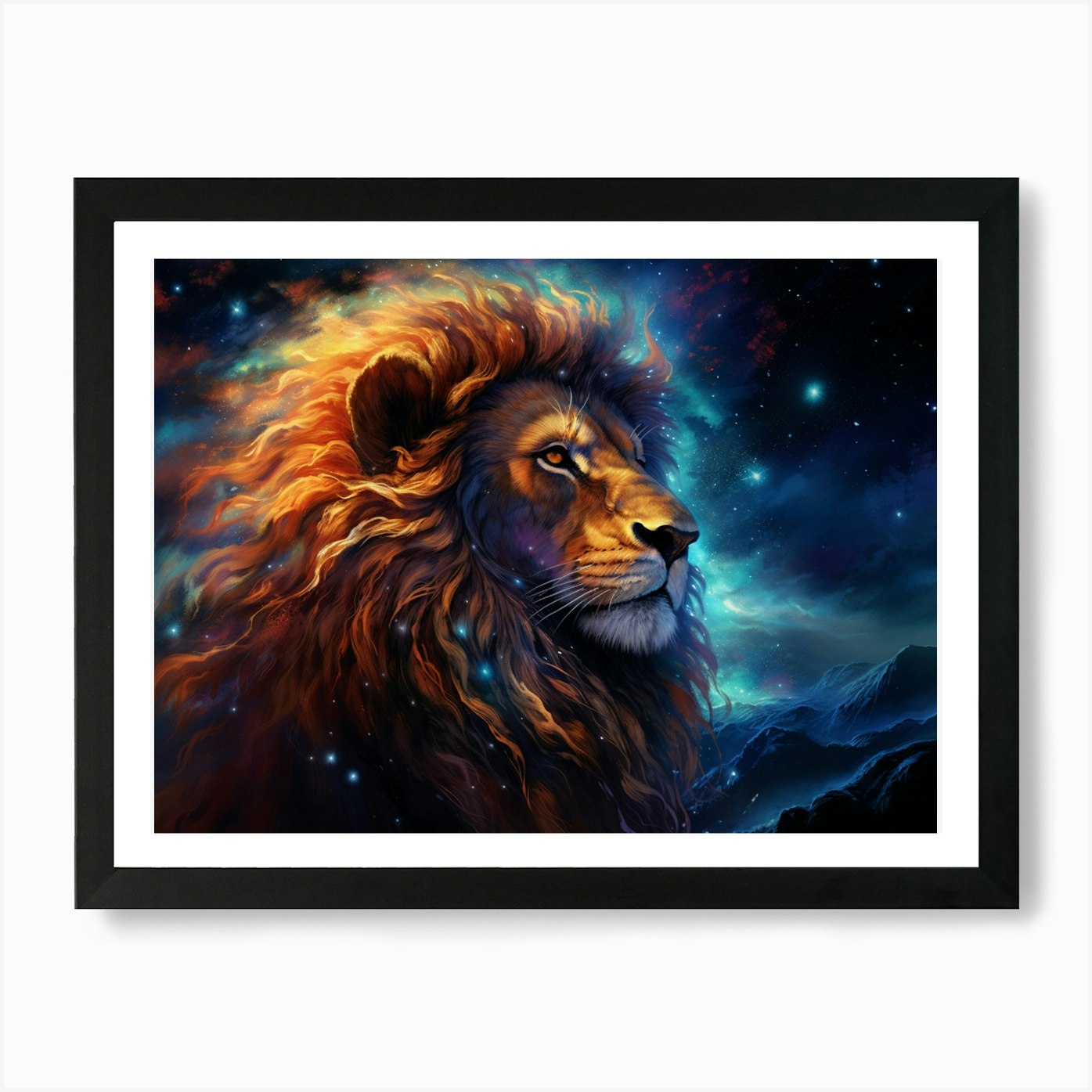 Lion Pride Art Print Framed Wall Art Poster Canvas Print Picture