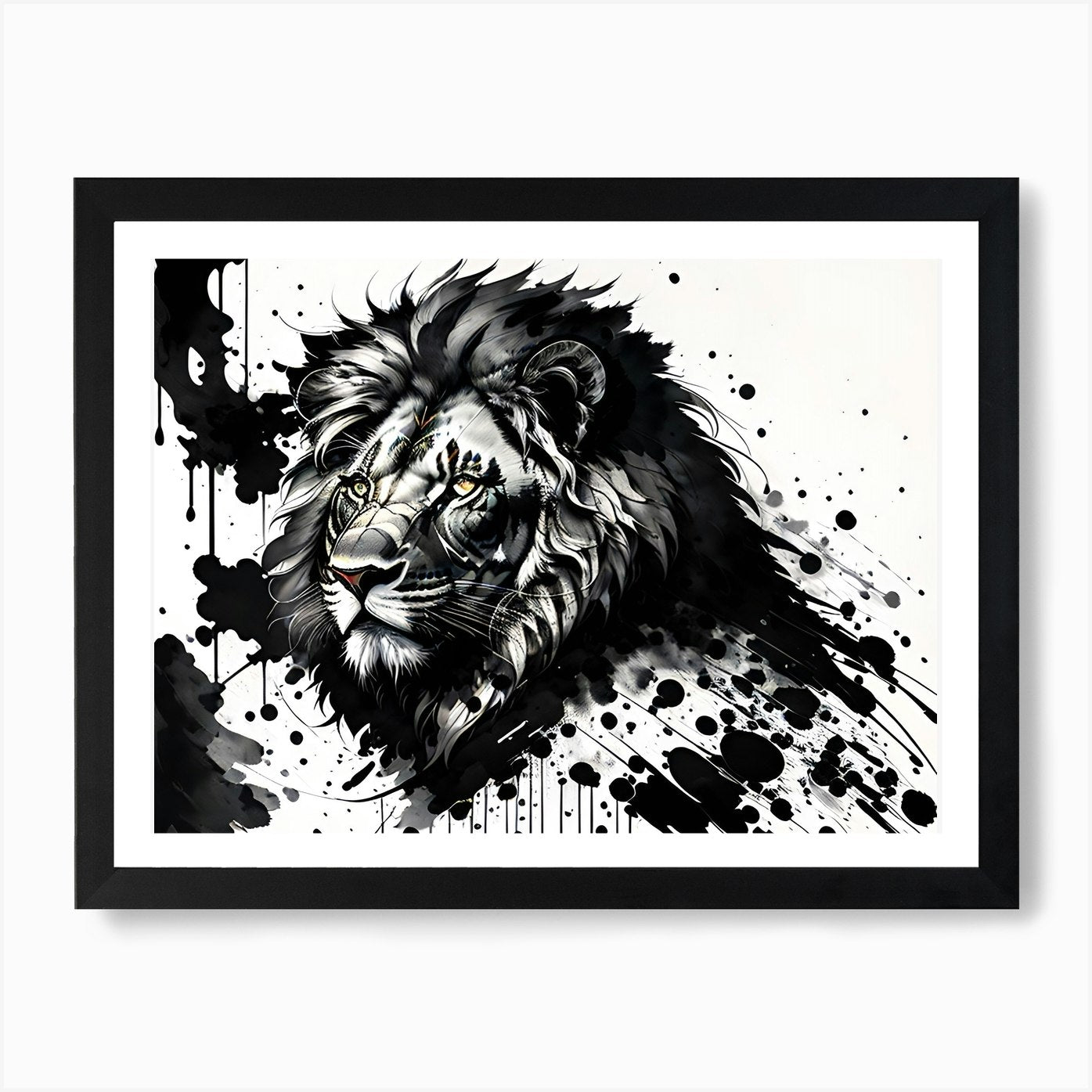 Lion Painting 55 Art Print Framed Wall Art Poster Canvas Print Picture