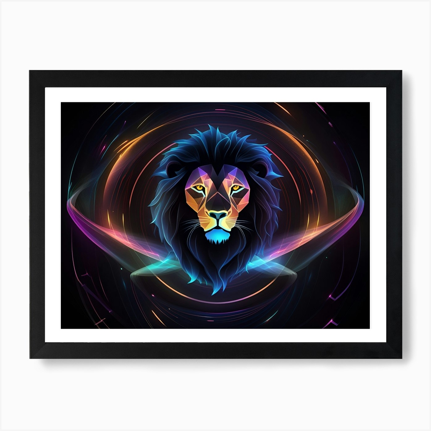 Abstract Lion Art Print Framed Wall Art Poster Canvas Print Picture