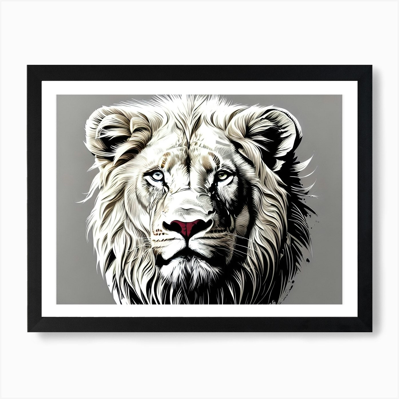 Lion Painting 102 Art Print Framed Wall Art Poster Canvas Print Picture