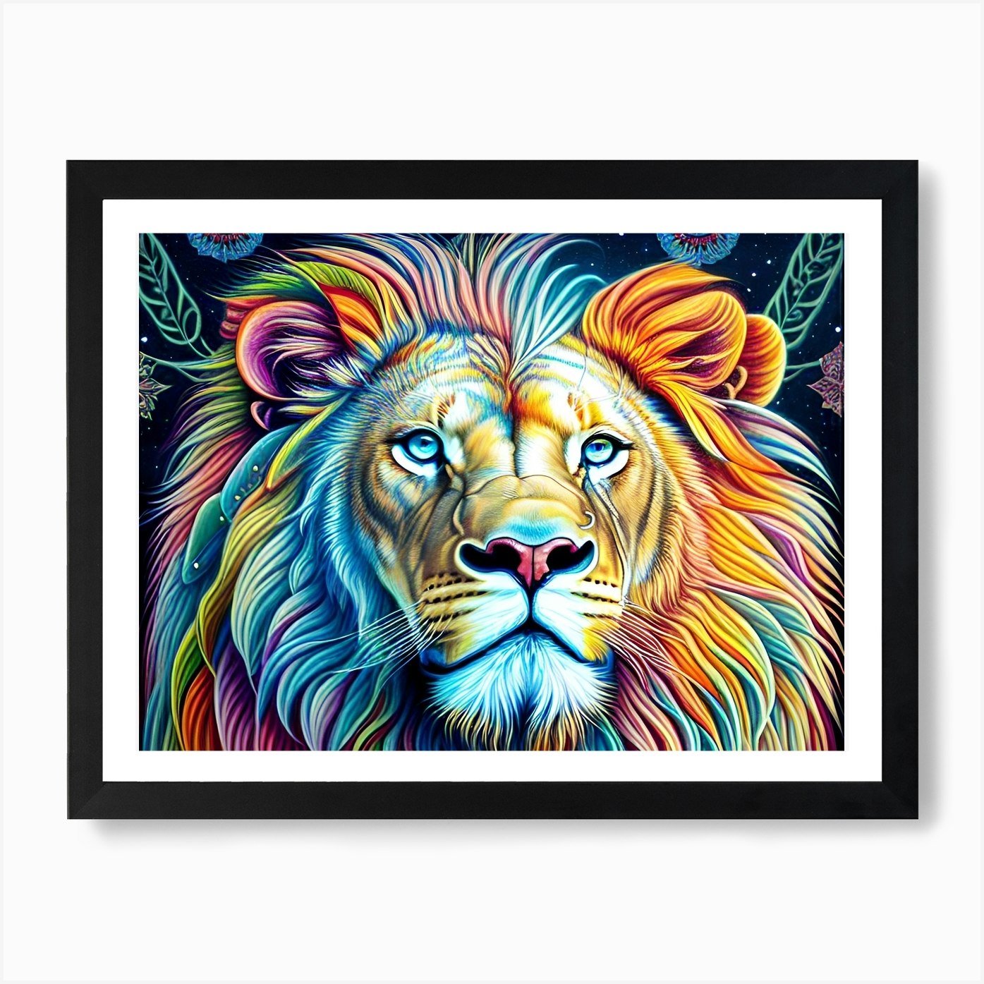 Lion Painting 112 Art Print Framed Wall Art Poster Canvas Print Picture