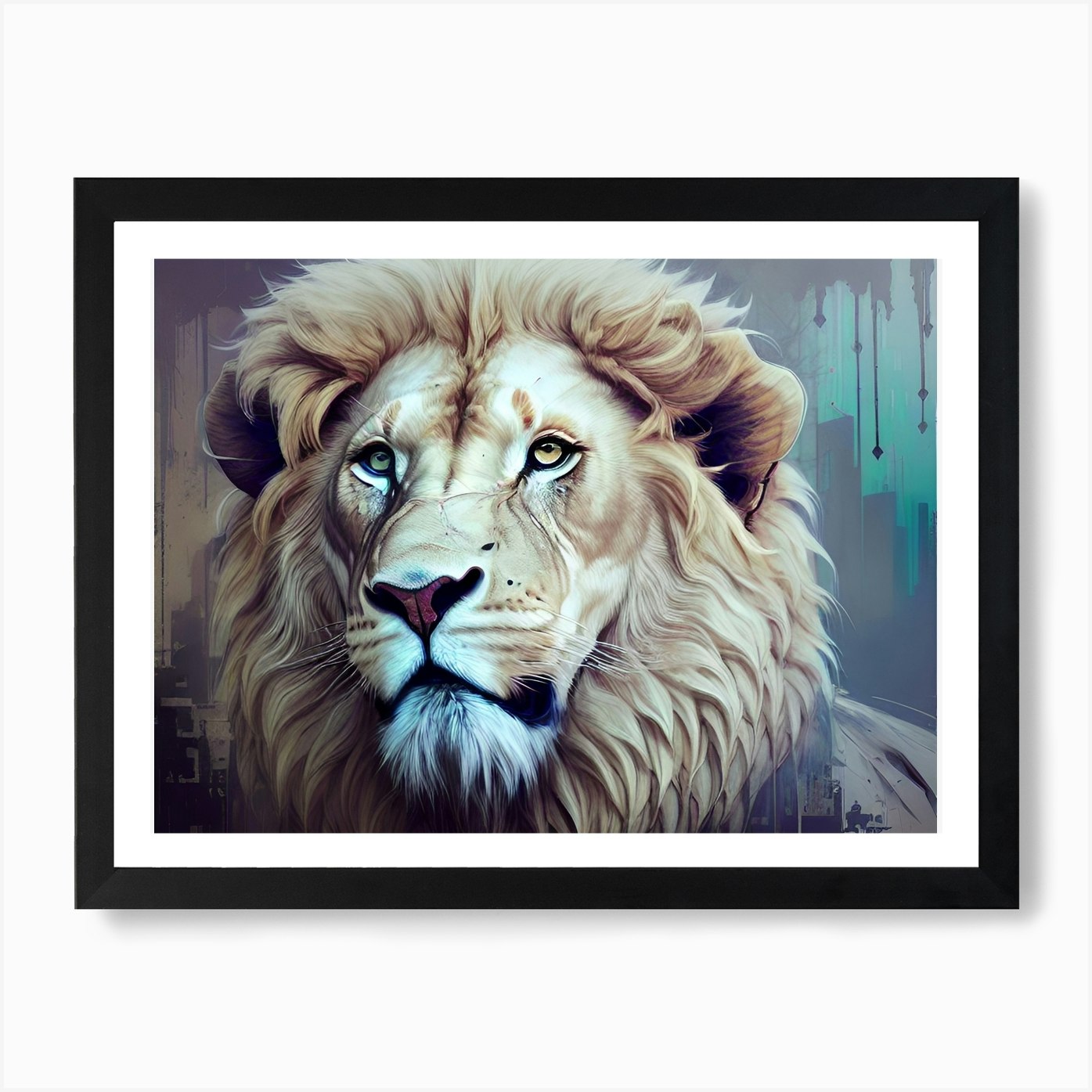Lion Portrait 32 Art Print Framed Wall Art Poster Canvas Print Picture