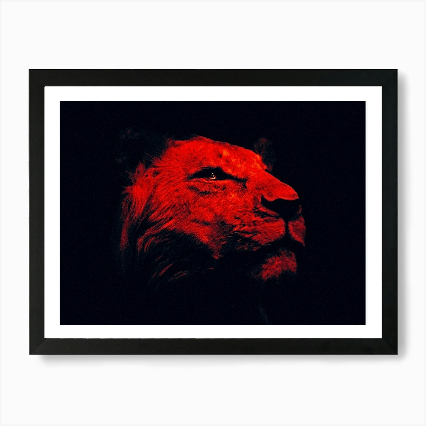 Red Lion Art Print Framed Wall Art Poster Canvas Print Picture