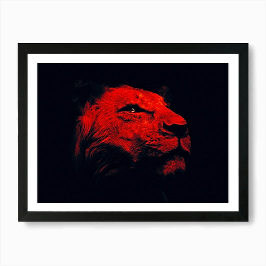 Red Lion Art Print Framed Wall Art Poster Canvas Print Picture
