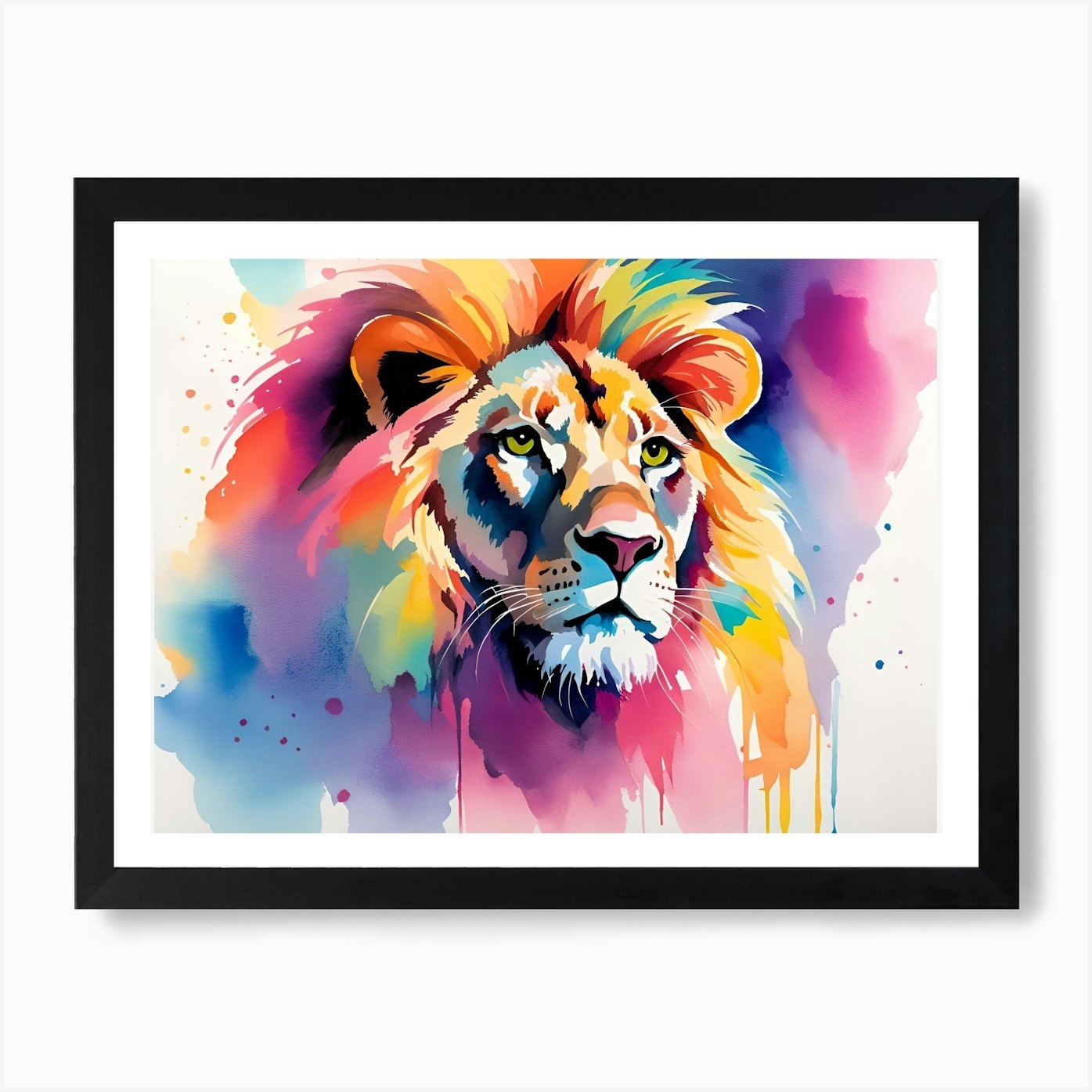 Lion Painting 46 Art Print Framed Wall Art Poster Canvas Print Picture