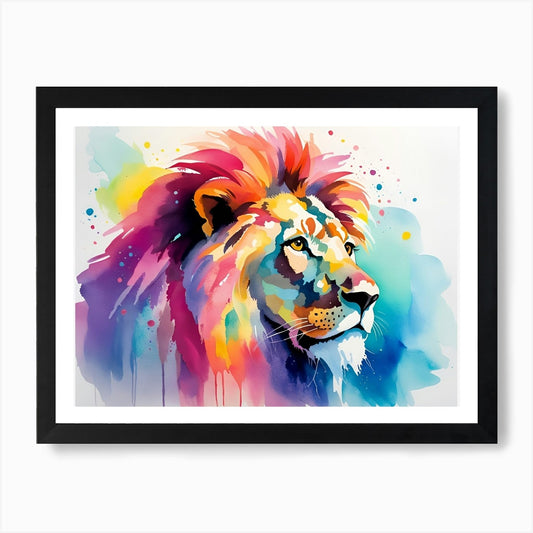 Lion Painting 48 Art Print Framed Wall Art Poster Canvas Print Picture