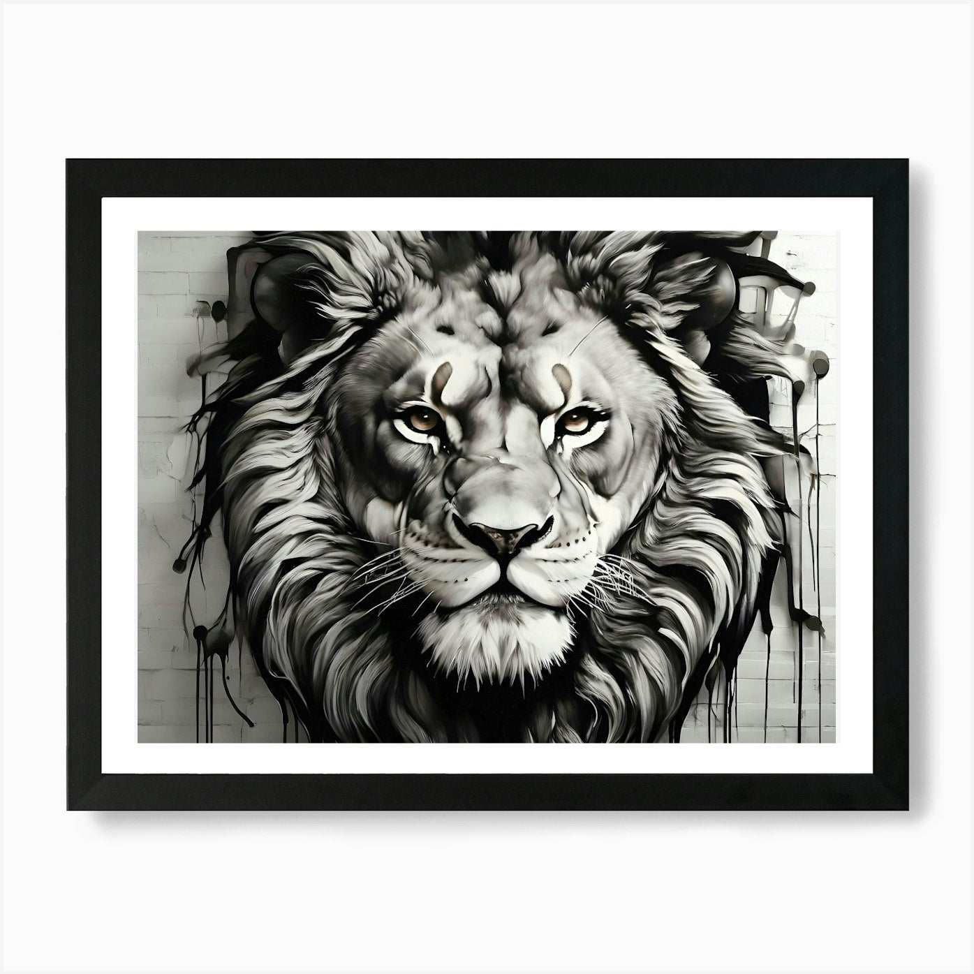 Lion Head Wall Art Art Print Framed Wall Art Poster Canvas Print Picture