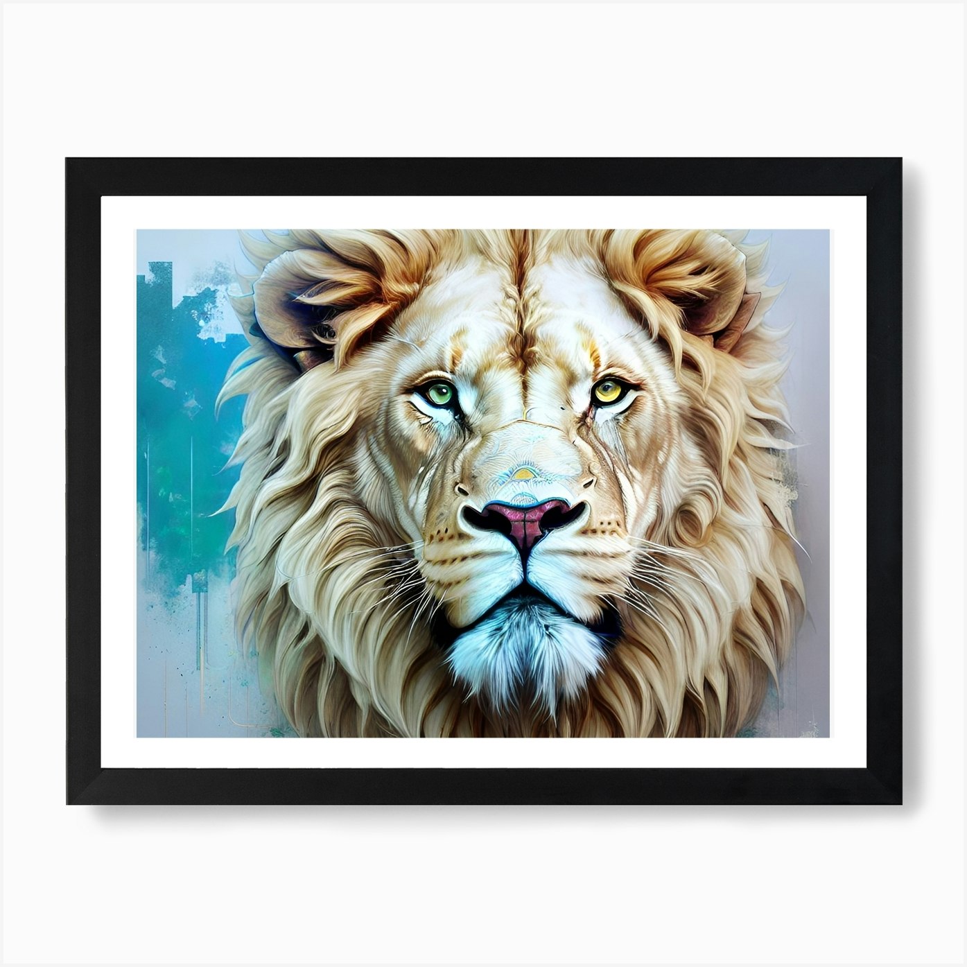 Lion Painting 99 Art Print Framed Wall Art Poster Canvas Print Picture
