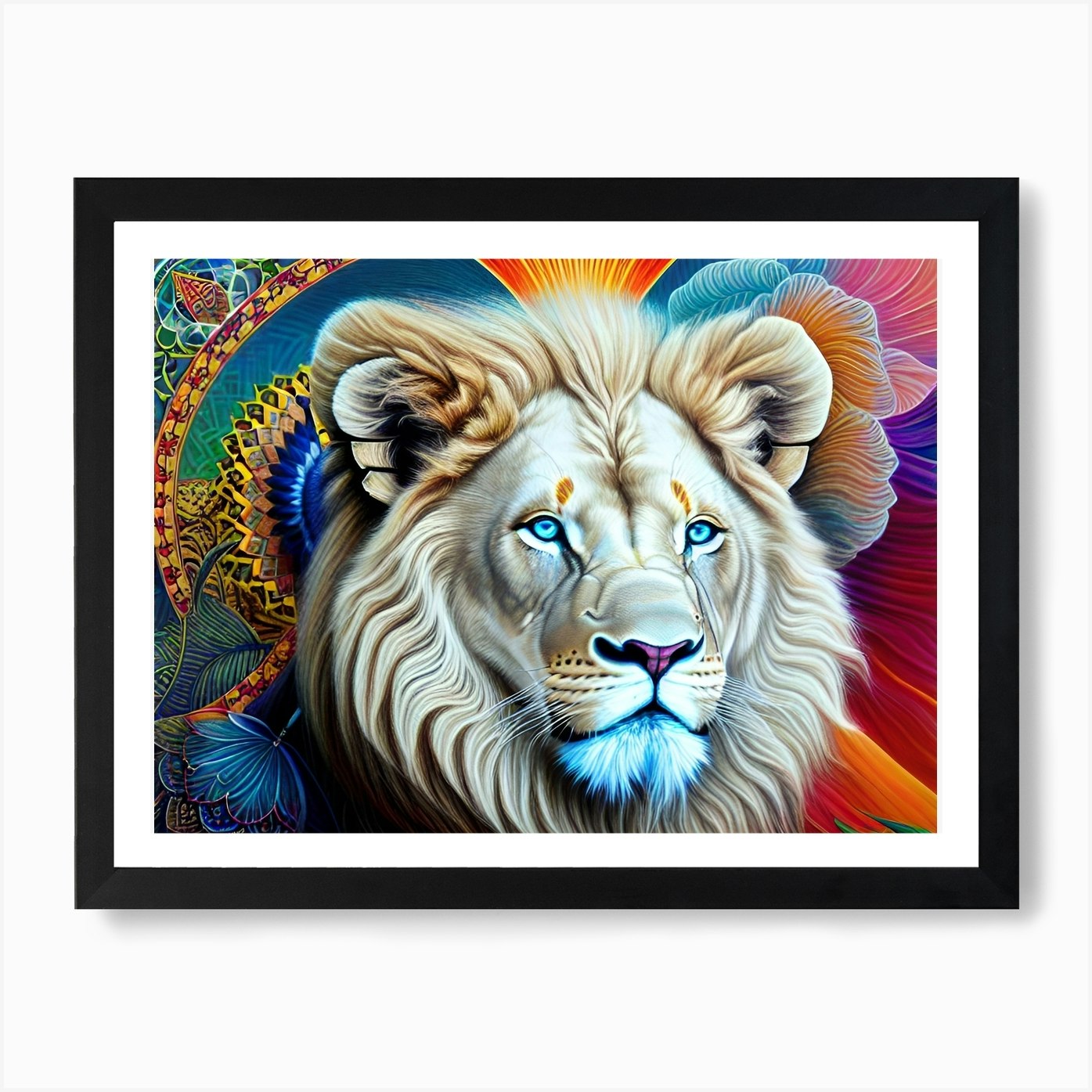 Lion art 79 Art Print Framed Wall Art Poster Canvas Print Picture
