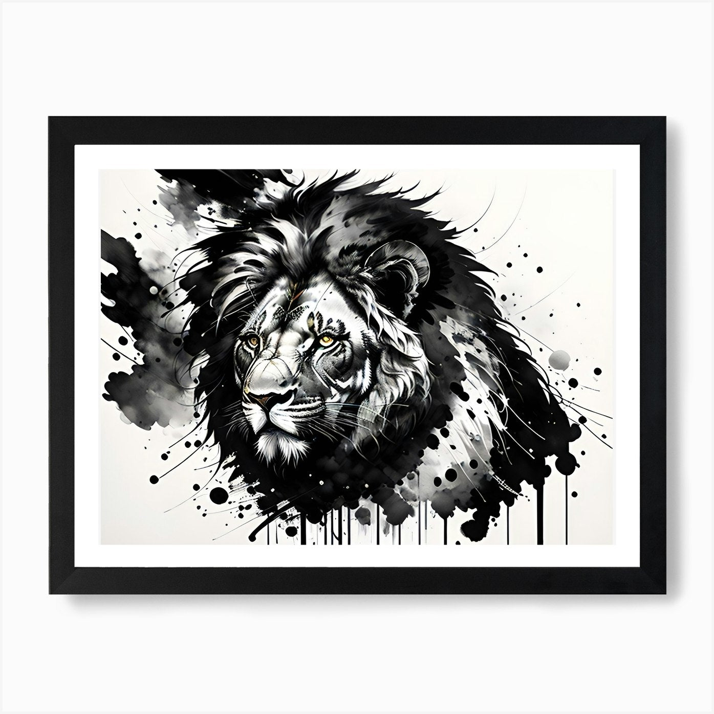 Lion Painting 50 Art Print Framed Wall Art Poster Canvas Print Picture