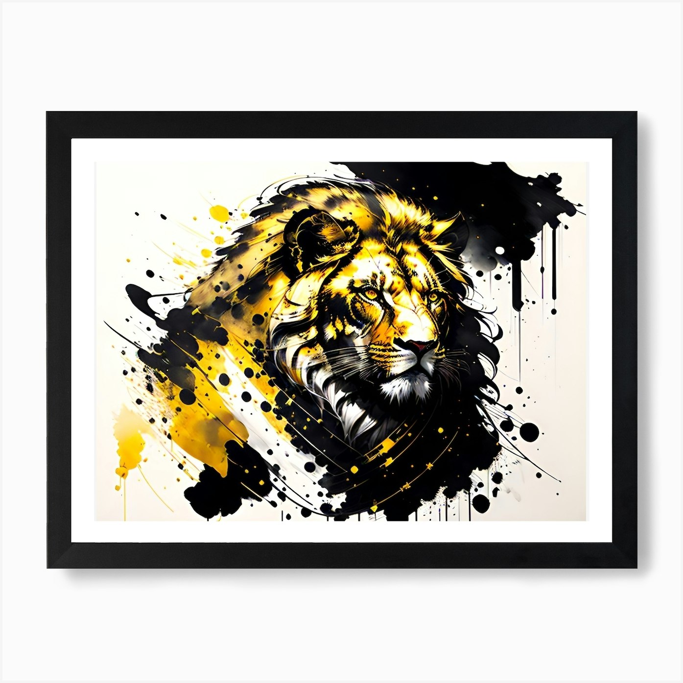 Lion Painting Art Print Framed Wall Art Poster Canvas Print Picture