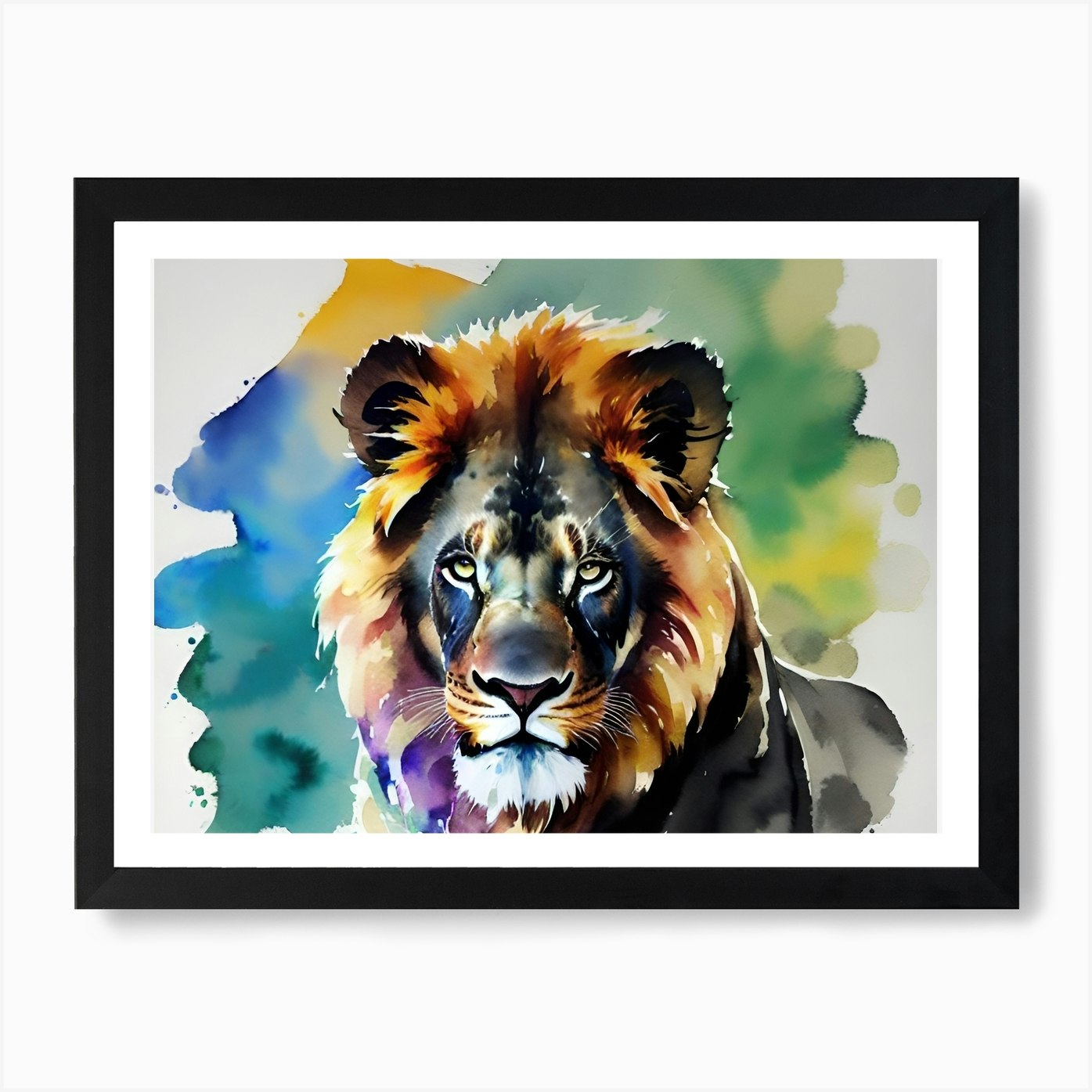 Lion Painting 24 Art Print Framed Wall Art Poster Canvas Print Picture