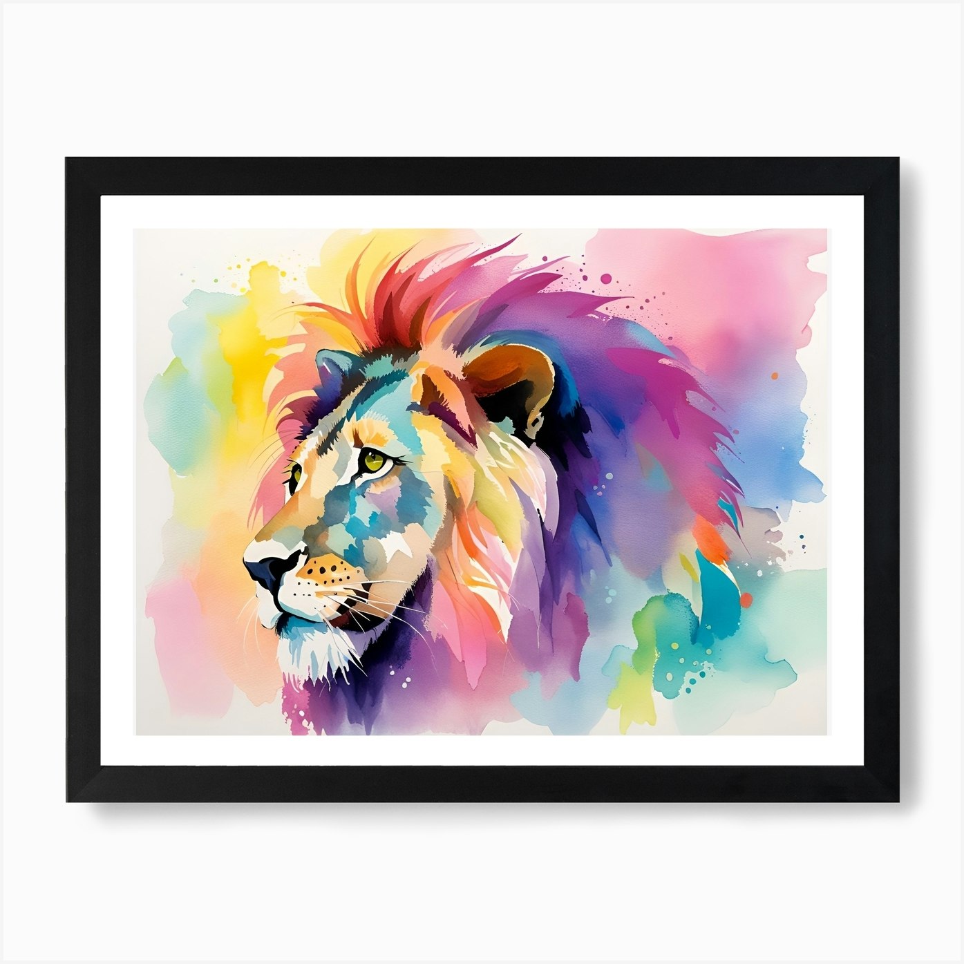 Lion Painting 47 Art Print Framed Wall Art Poster Canvas Print Picture