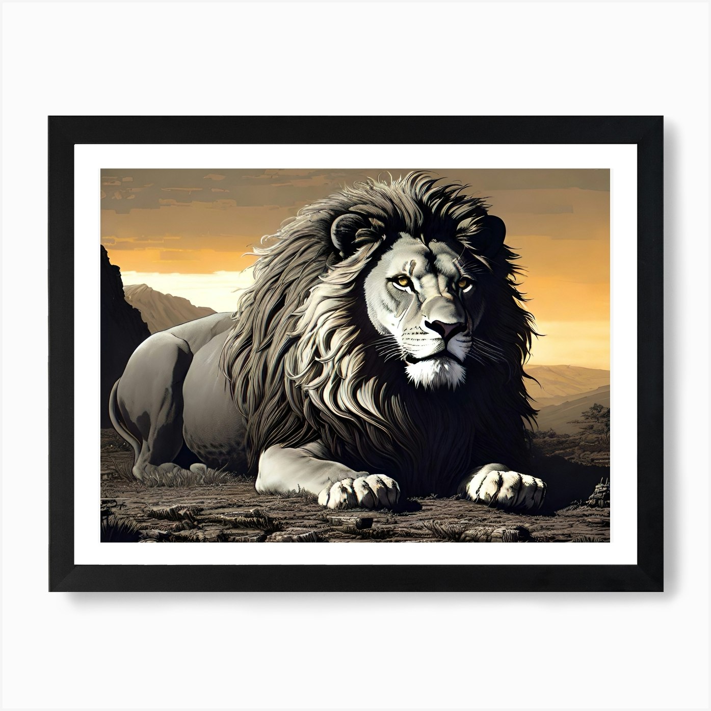 Lion king 8 Art Print Framed Wall Art Poster Canvas Print Picture
