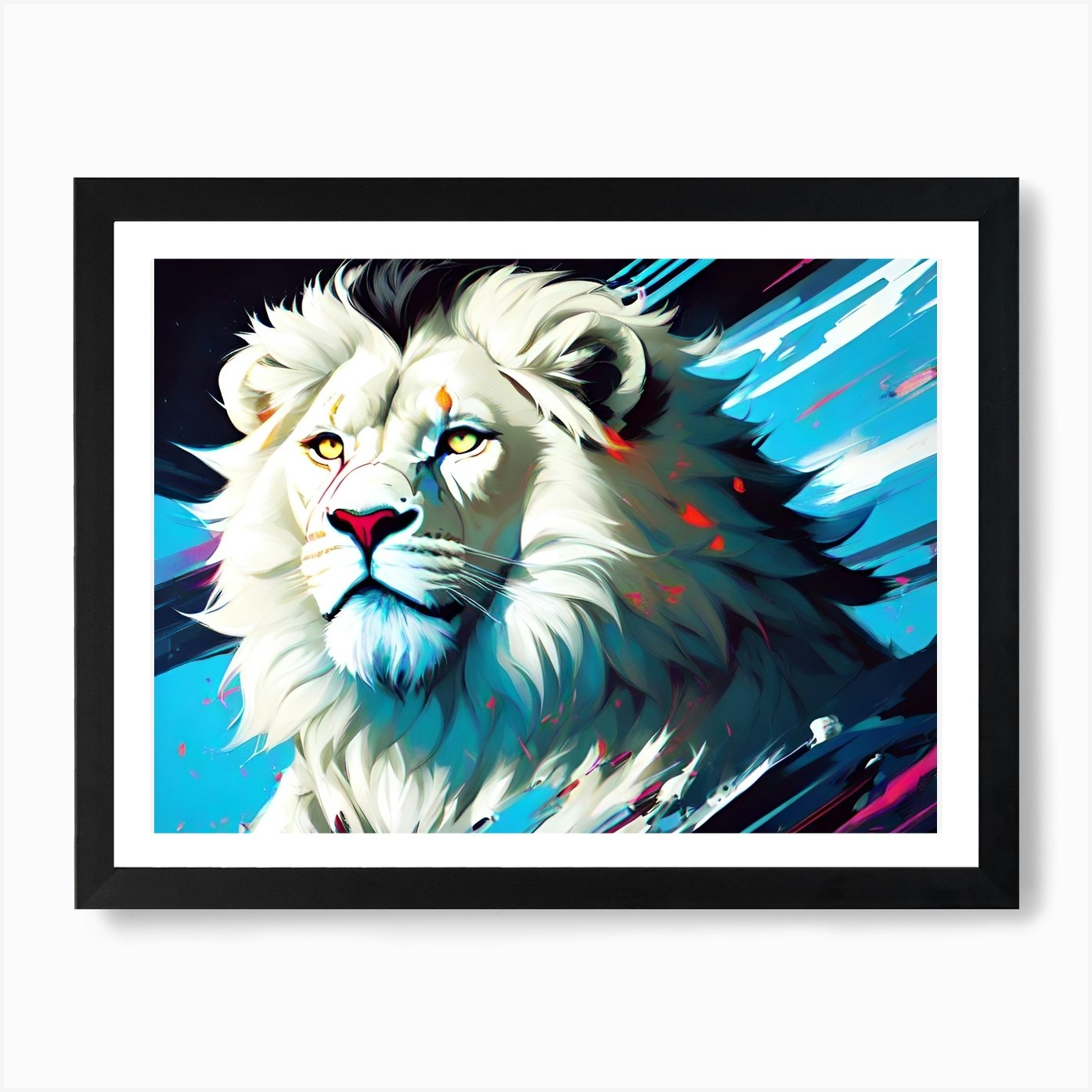 Lion art 74 Art Print Framed Wall Art Poster Canvas Print Picture