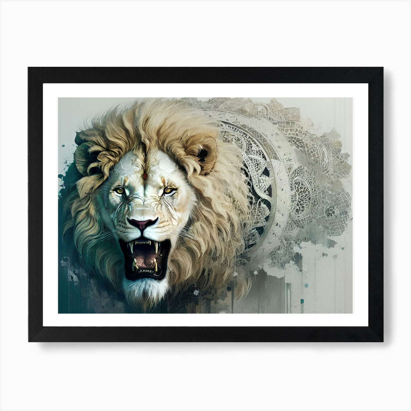 Lion art 65 Art Print Framed Wall Art Poster Canvas Print Picture