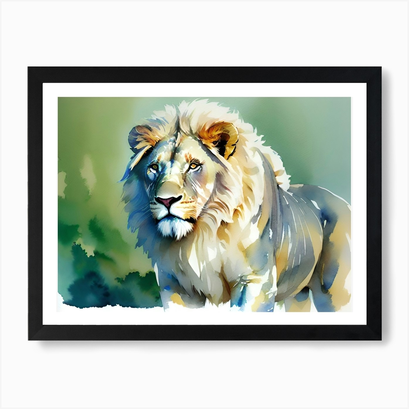 Lion Painting 101 Art Print Framed Wall Art Poster Canvas Print Picture