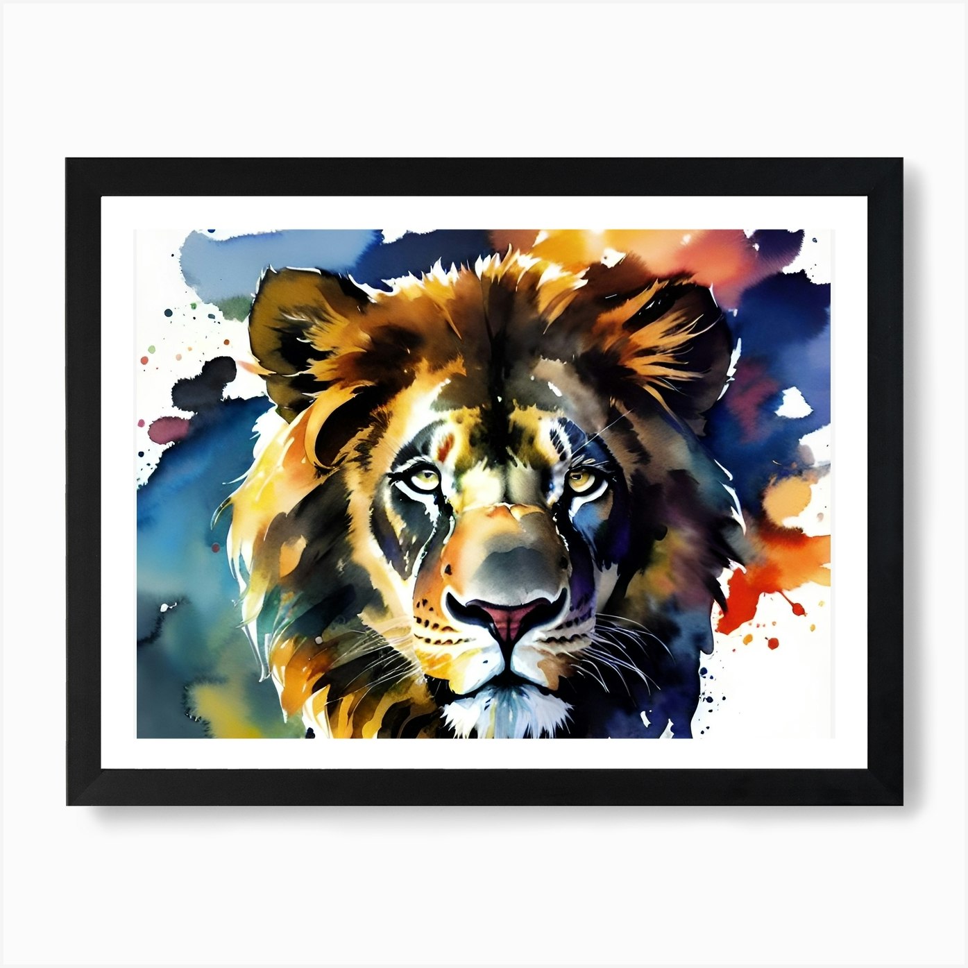 Lion Painting 19 Art Print Framed Wall Art Poster Canvas Print Picture