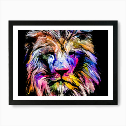 Colorful Lion Art Print Framed Wall Art Poster Canvas Print Picture
