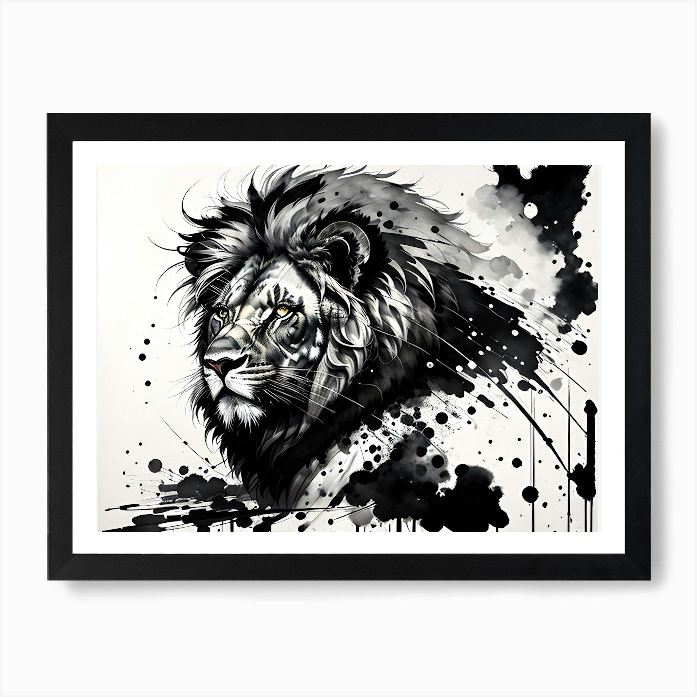 Lion Painting 51 Art Print Framed Wall Art Poster Canvas Print Picture