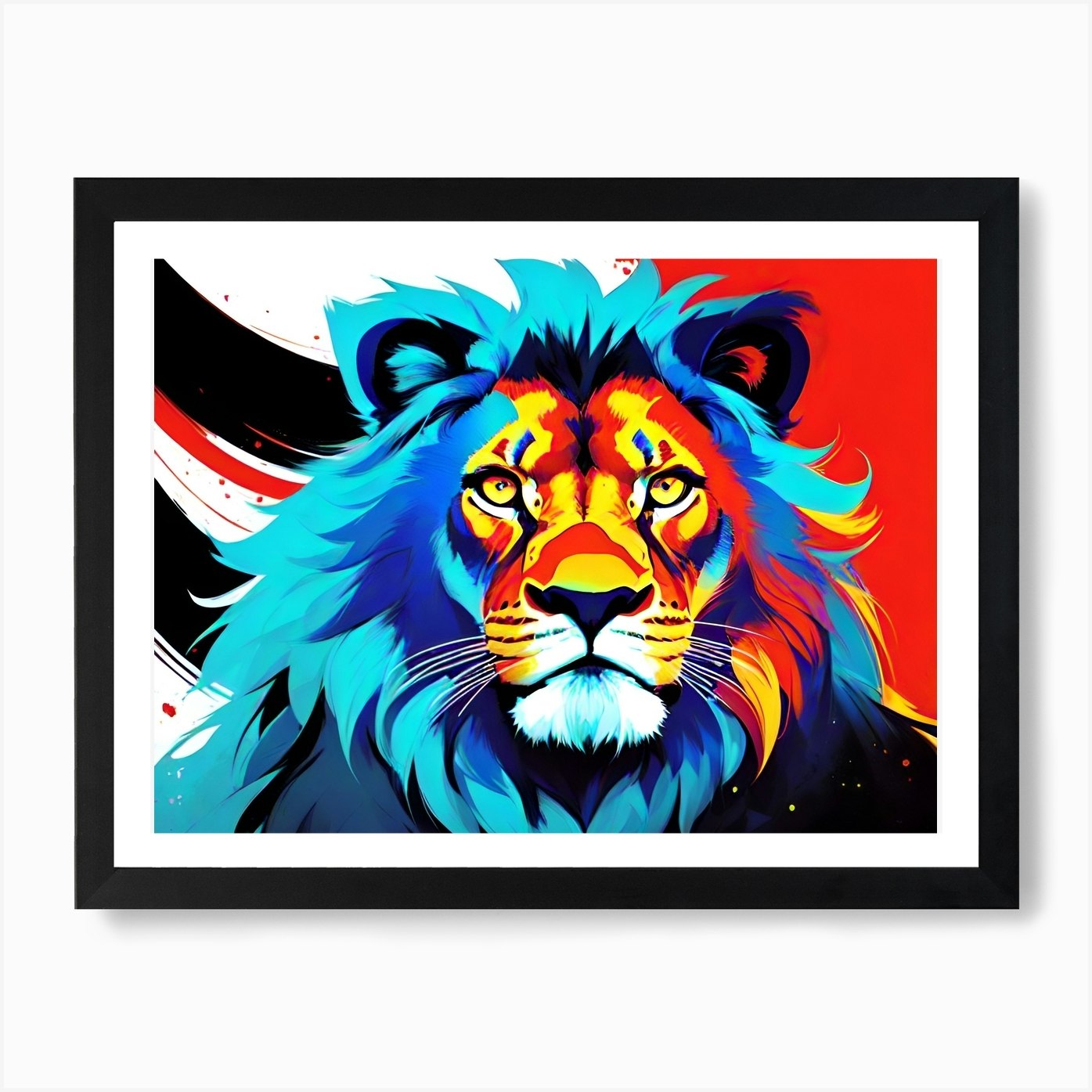 Lion Painting 30 Art Print Framed Wall Art Poster Canvas Print Picture