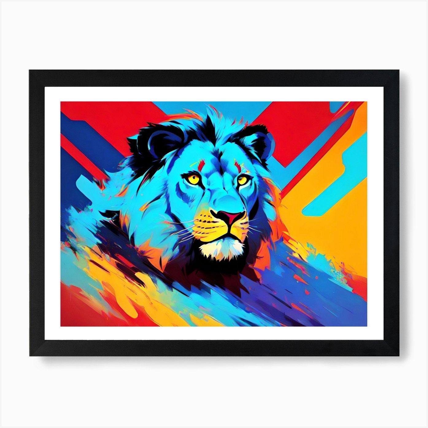 Lion 10 Art Print Framed Wall Art Poster Canvas Print Picture