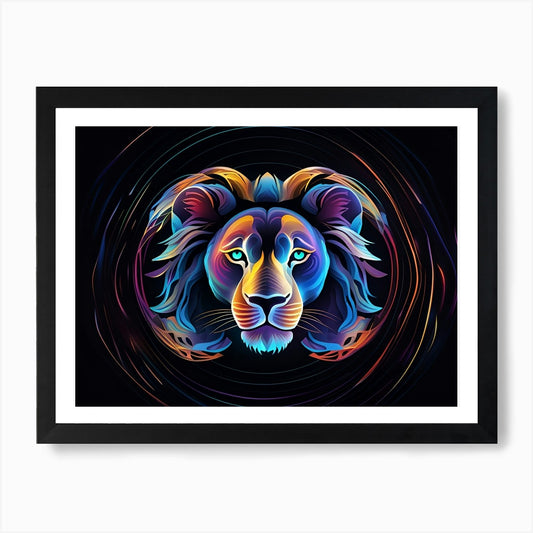 Lion Head 5 Art Print Framed Wall Art Poster Canvas Print Picture