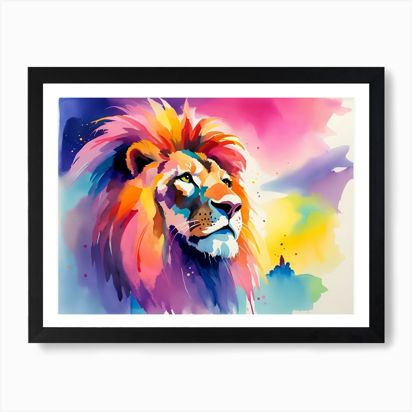 Lion Painting 41 Art Print Framed Wall Art Poster Canvas Print Picture