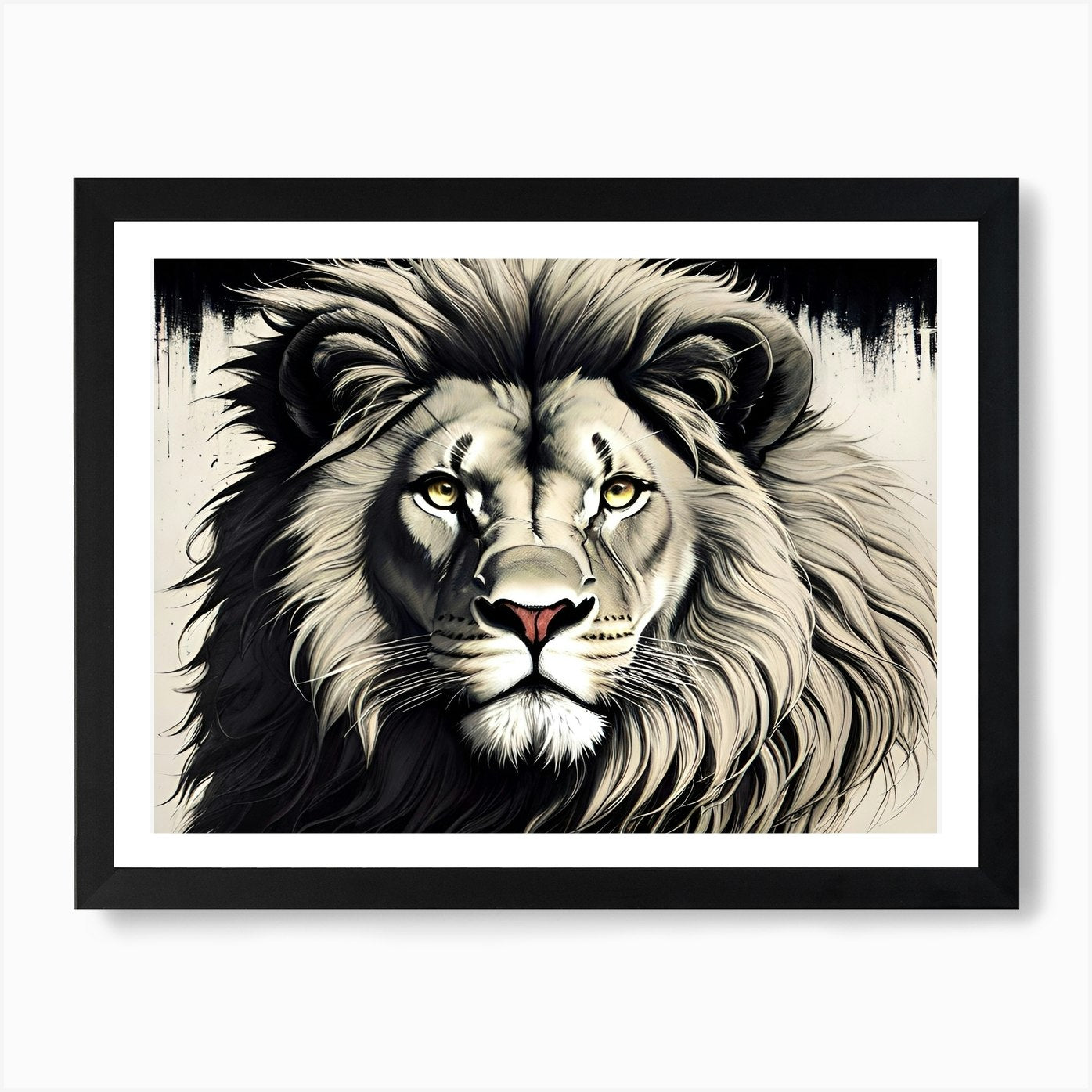 Lion Painting 57 Art Print Framed Wall Art Poster Canvas Print Picture