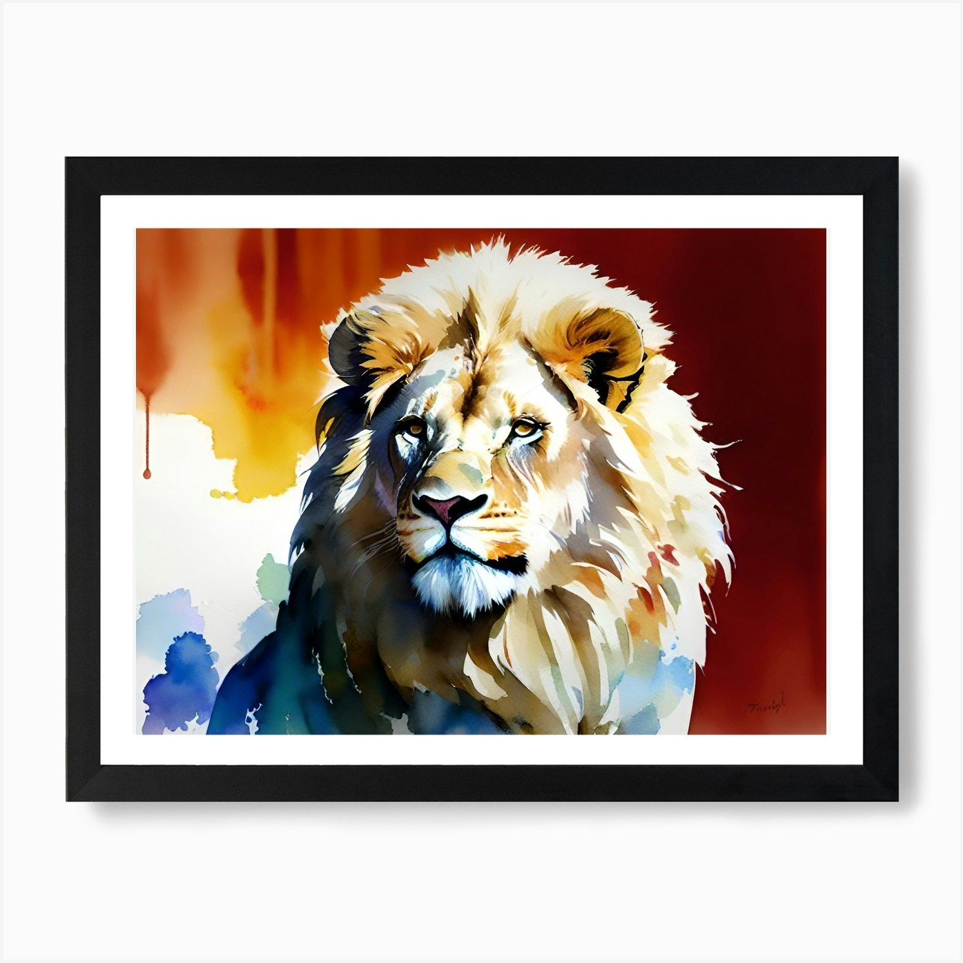 Lion Painting 105 Art Print Framed Wall Art Poster Canvas Print Picture