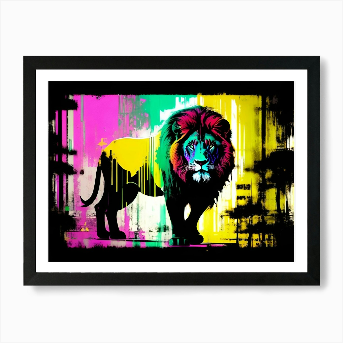 Lion Painting 119 Art Print Framed Wall Art Poster Canvas Print Picture