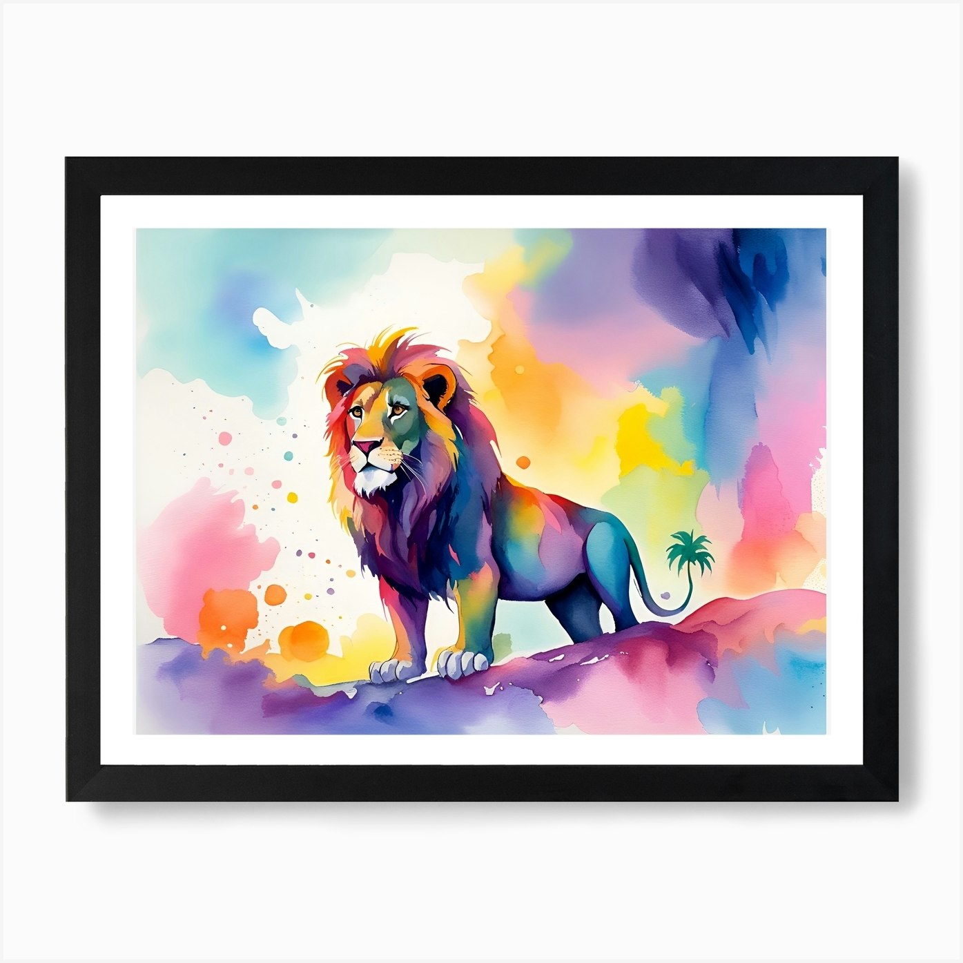 Lion Painting 34 Art Print Framed Wall Art Poster Canvas Print Picture