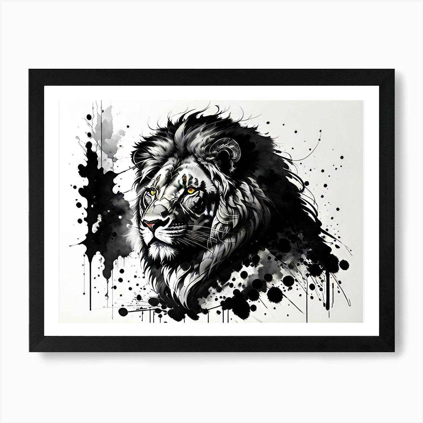 Lion Painting 52 Art Print Framed Wall Art Poster Canvas Print Picture