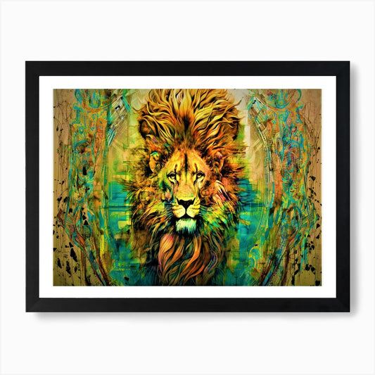 Big Lion Art Print Framed Wall Art Poster Canvas Print Picture